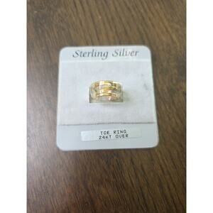 Sterling Silver Toe Ring 24kt Over Gold over sterling silver Toe/ring